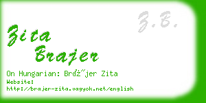 zita brajer business card